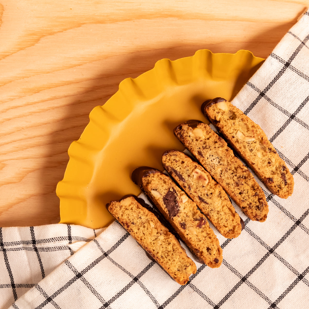 Hazelnut Biscotti with Dark Chocolate Chips